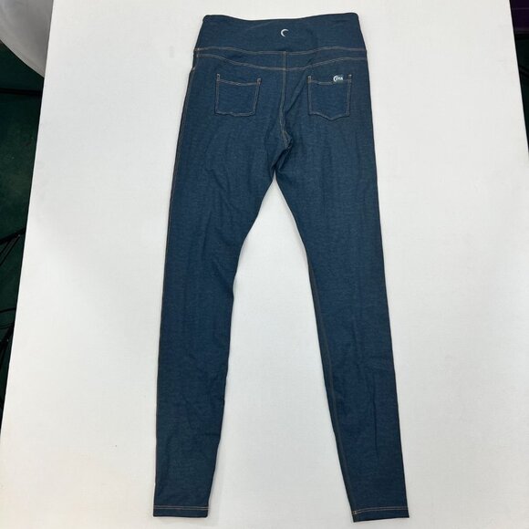 Zyia Active Womens Green Tan Elastic Waist Pull On Ankle Leggings Size 4 - Picture 3 of 8